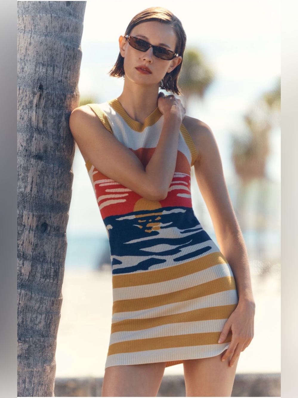 Anthropologie Celandine Sunset Mini Sweater Dress